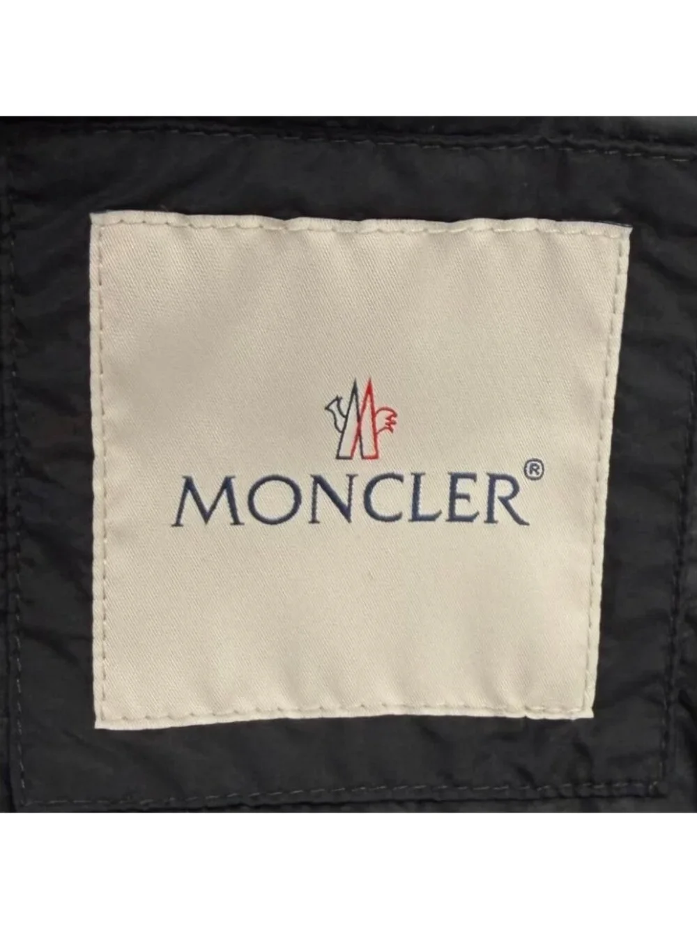 Moncler Fegeo Logo Patch Hooded Zip UP Windbreaker Nylon Jacket Black